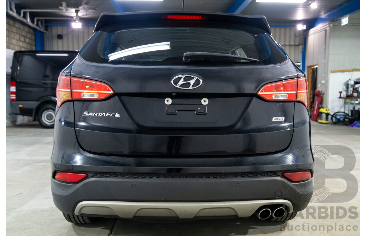 4/2014 Hyundai Santa Fe Active CRDi (4x4) DM 4d Wagon Black Turbo Diesel 2.2L