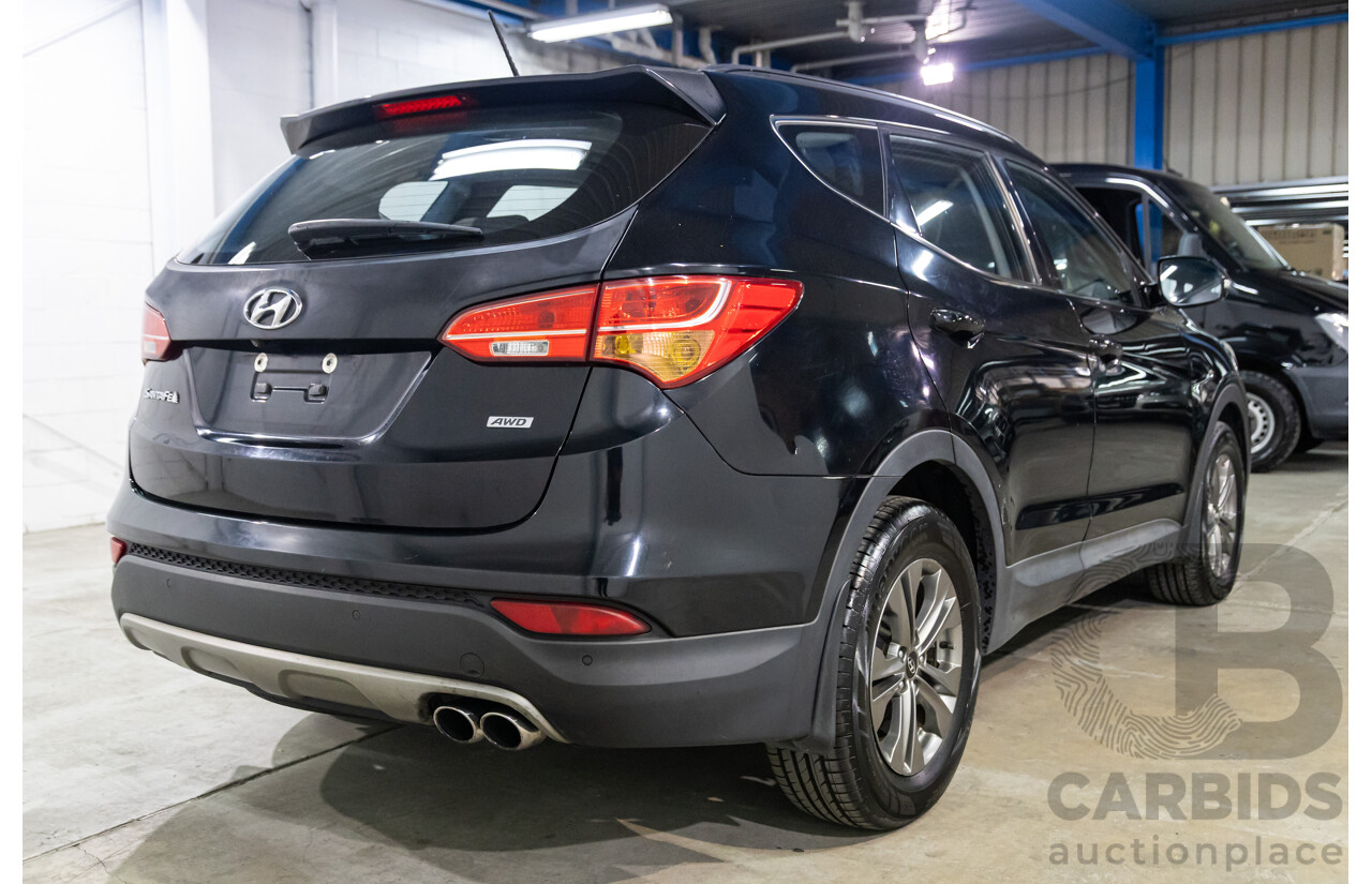 4/2014 Hyundai Santa Fe Active CRDi (4x4) DM 4d Wagon Black Turbo Diesel 2.2L