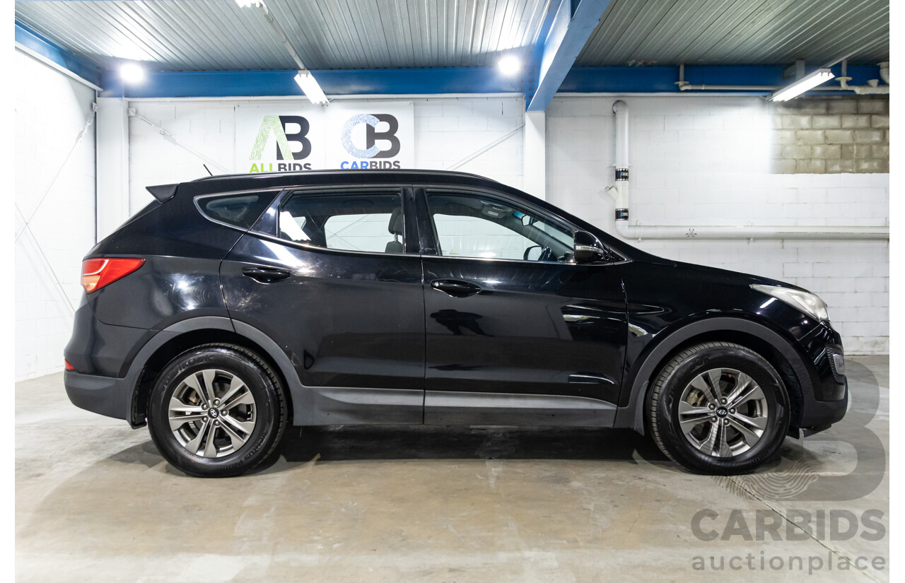 4/2014 Hyundai Santa Fe Active CRDi (4x4) DM 4d Wagon Black Turbo Diesel 2.2L