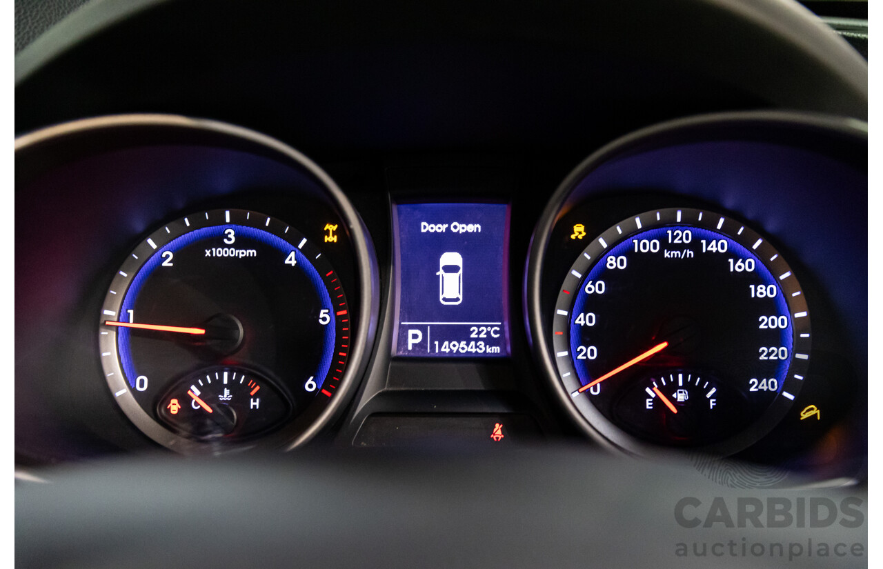 4/2014 Hyundai Santa Fe Active CRDi (4x4) DM 4d Wagon Black Turbo Diesel 2.2L