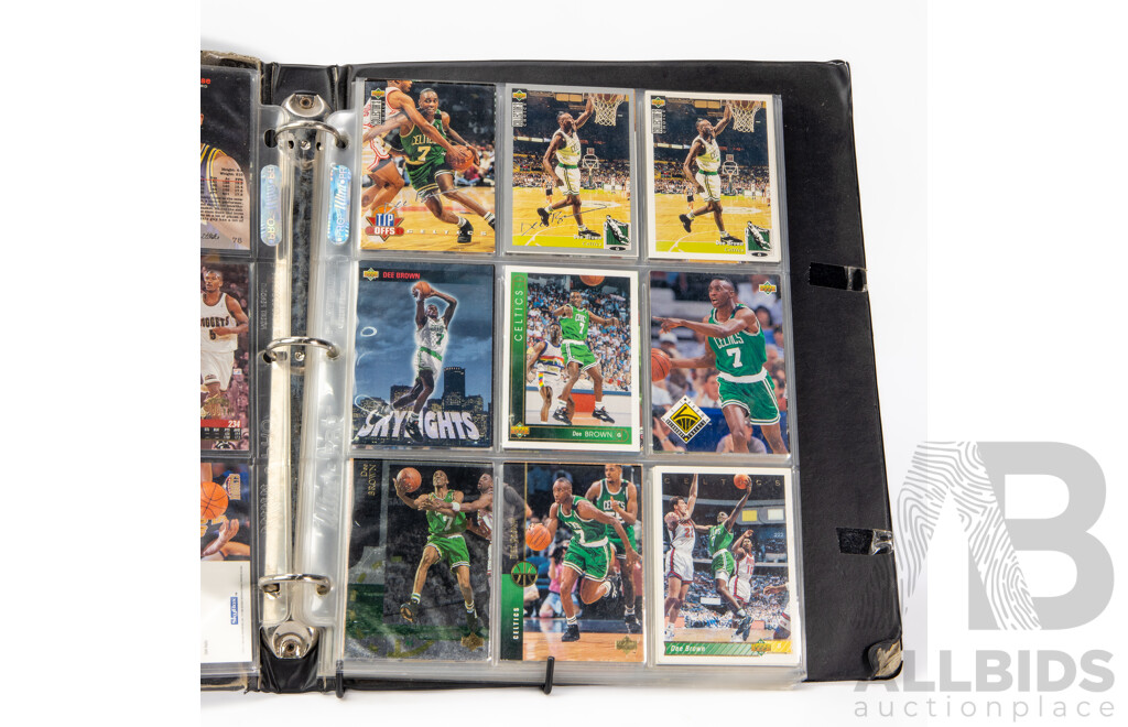 Folder of Vintage NBA Basketball Trading Cards