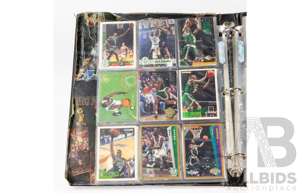 Folder of Vintage NBA Basketball Trading Cards