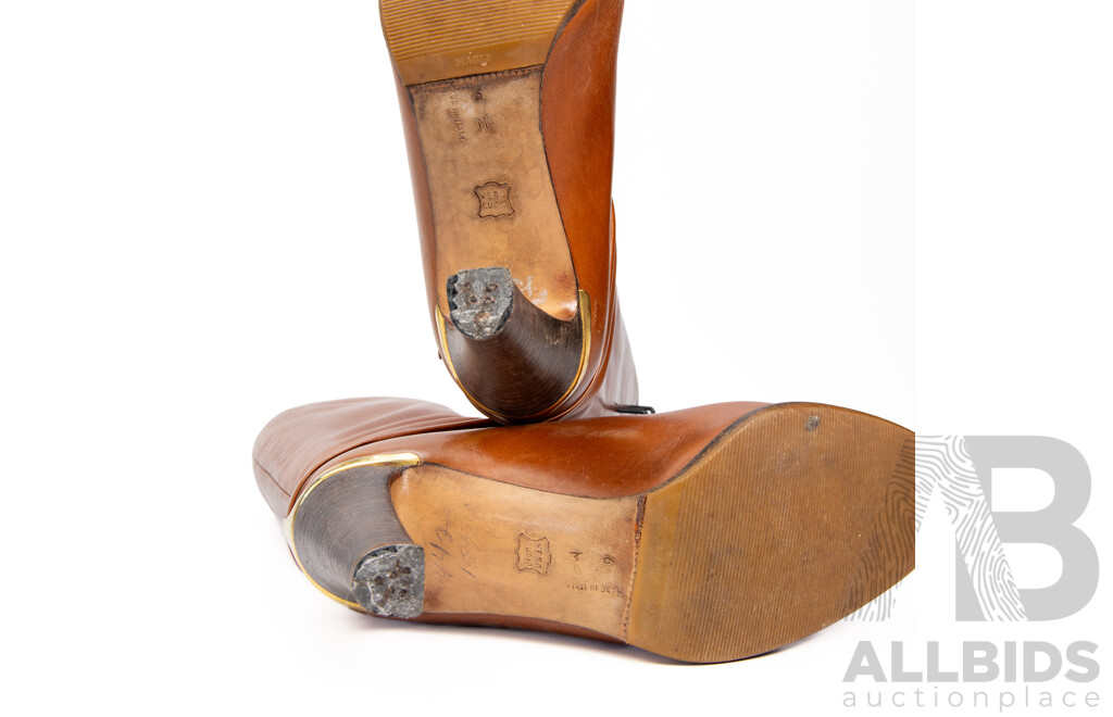 Pair of Vintage Leather Knee High Women's Boots by Bruno Magli