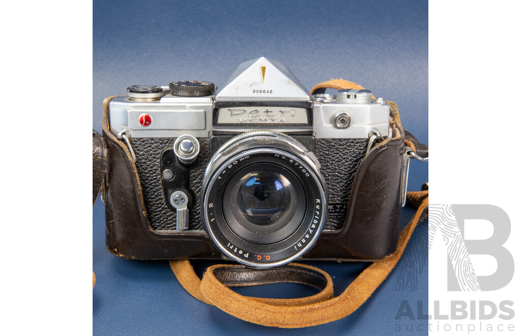 Pair of Vintage SLR Cameras Inc a Petri by Pentax and Yashica