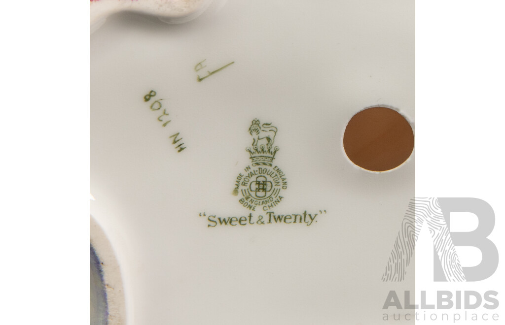 Pair of Vintage Royal Doulton Figures Inc Sweet & Twenty with Autumn Breezes