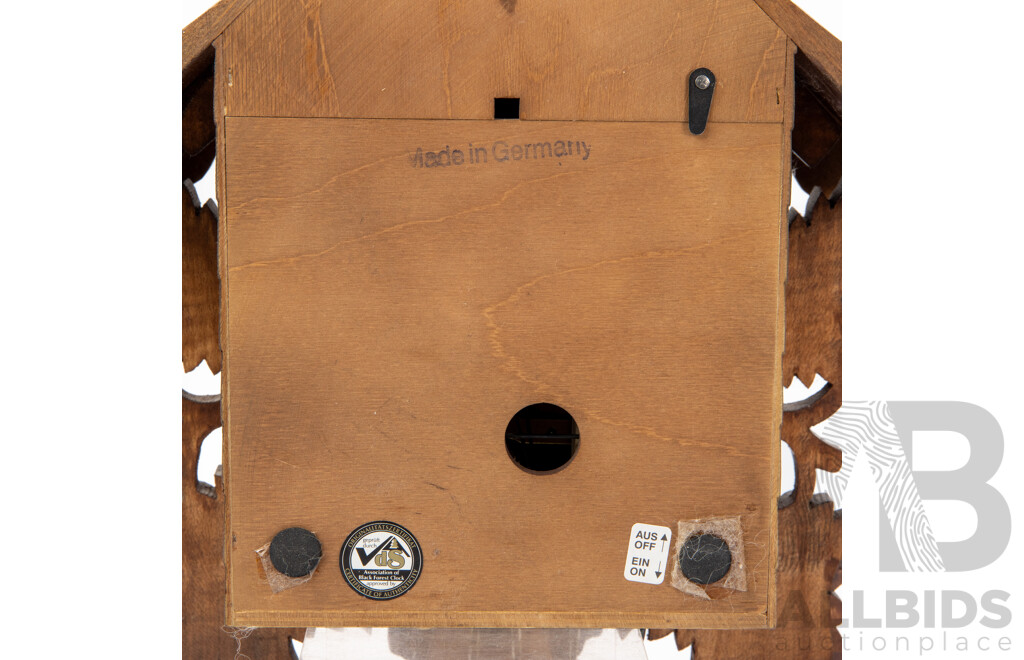 Vintage Black Forest Owl Motif Cuckoo Clock