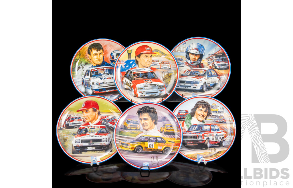 Collection of Six King of the Mountain Cabinet Plates by Greg McNeill