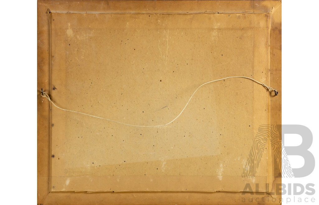 Philip Shepherd (20th Century, Australian, 1929-1994), Circus Comes to Town, Wonderful Original Vintage Oil on Board, 52 x 62 cm (frame)