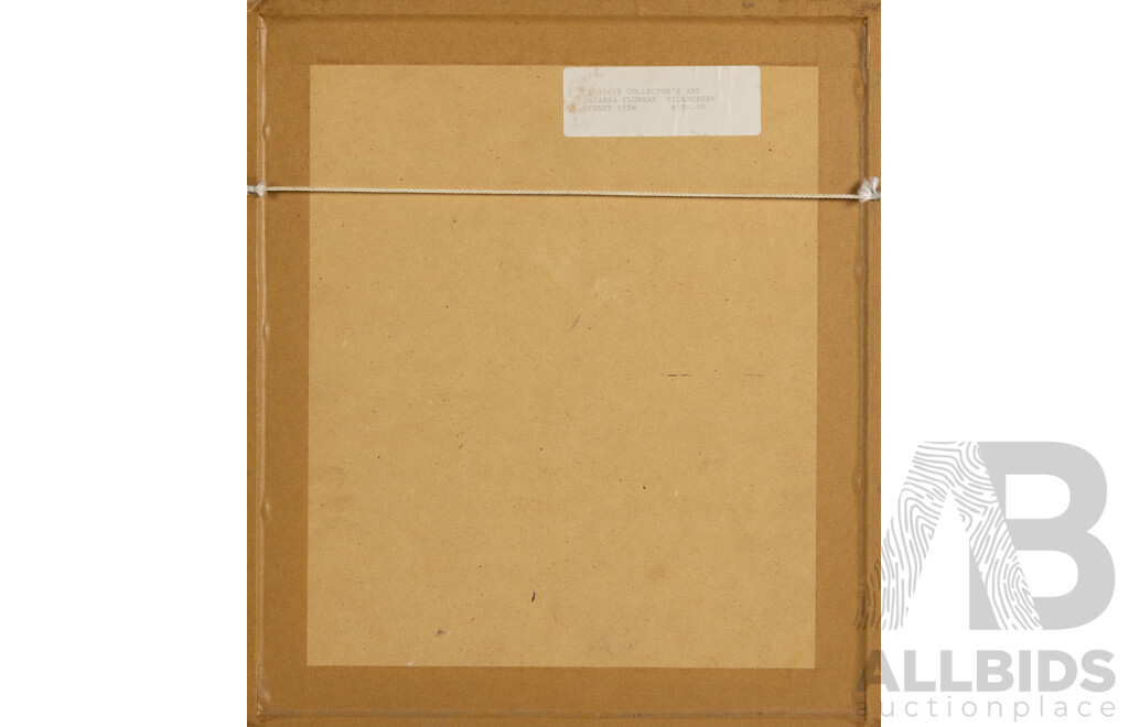 Natasha Florean, (20th Century, Australian, 1950-), Sydney View, Lovely Editioned & Signed Silkscreen, 38 x 33 cm (frame)