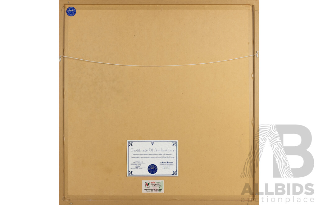 Framed Signed 2007 US Masters Flag by Eldrick 'Tiger' Woods