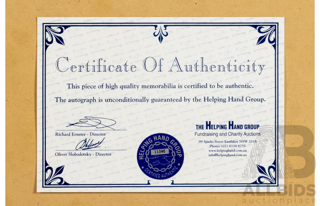 Framed Signed 2007 US Masters Flag by Eldrick 'Tiger' Woods