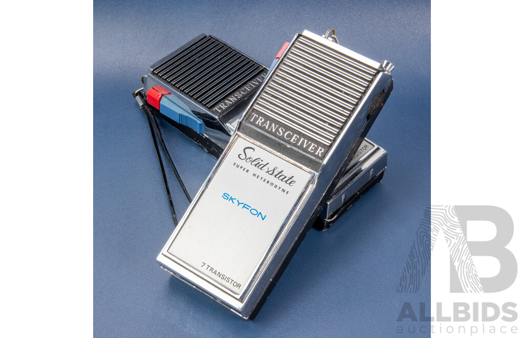 Pair of Vintage Solid State Super Heterodyne Walkie Talkies by Skyfon
