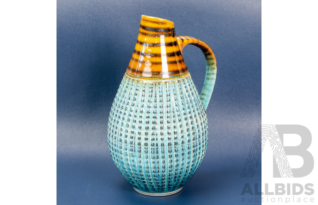 Vintage West German Glazed Pottery Vase