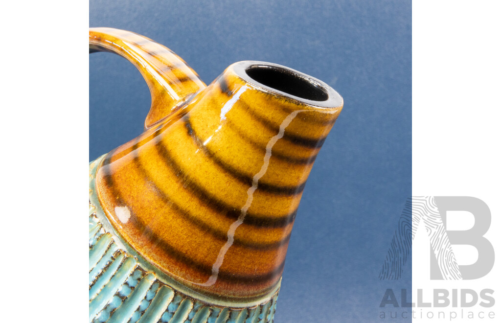 Vintage West German Glazed Pottery Vase