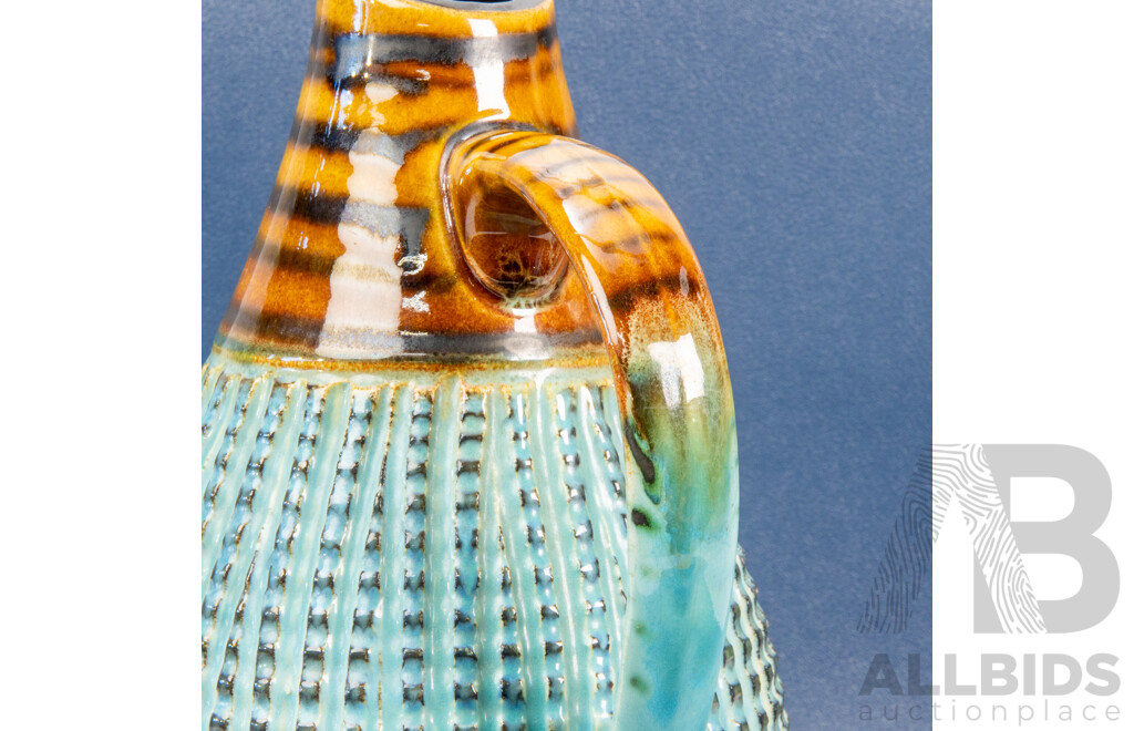 Vintage West German Glazed Pottery Vase