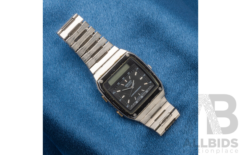 Vintage Seiko Ana-Digi Quartz Alarm Chronograph Watch - 054521