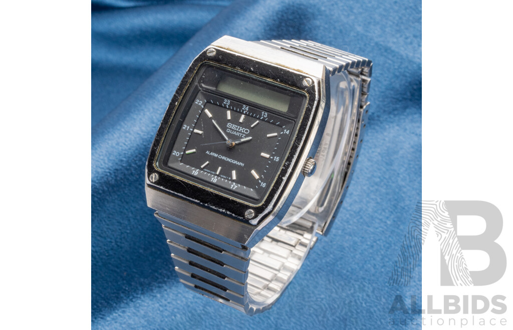 Vintage Seiko Ana-Digi Quartz Alarm Chronograph Watch - 054521