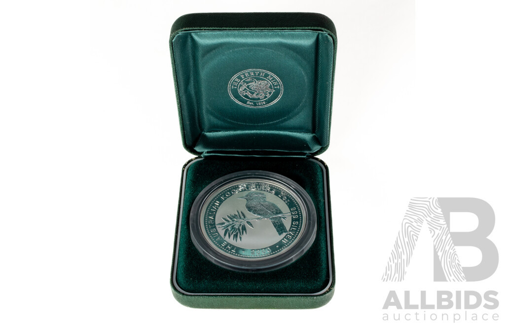 Australian Perth Mint 2000 Silver Two Dollar Coin, Australian Kookaburra .999