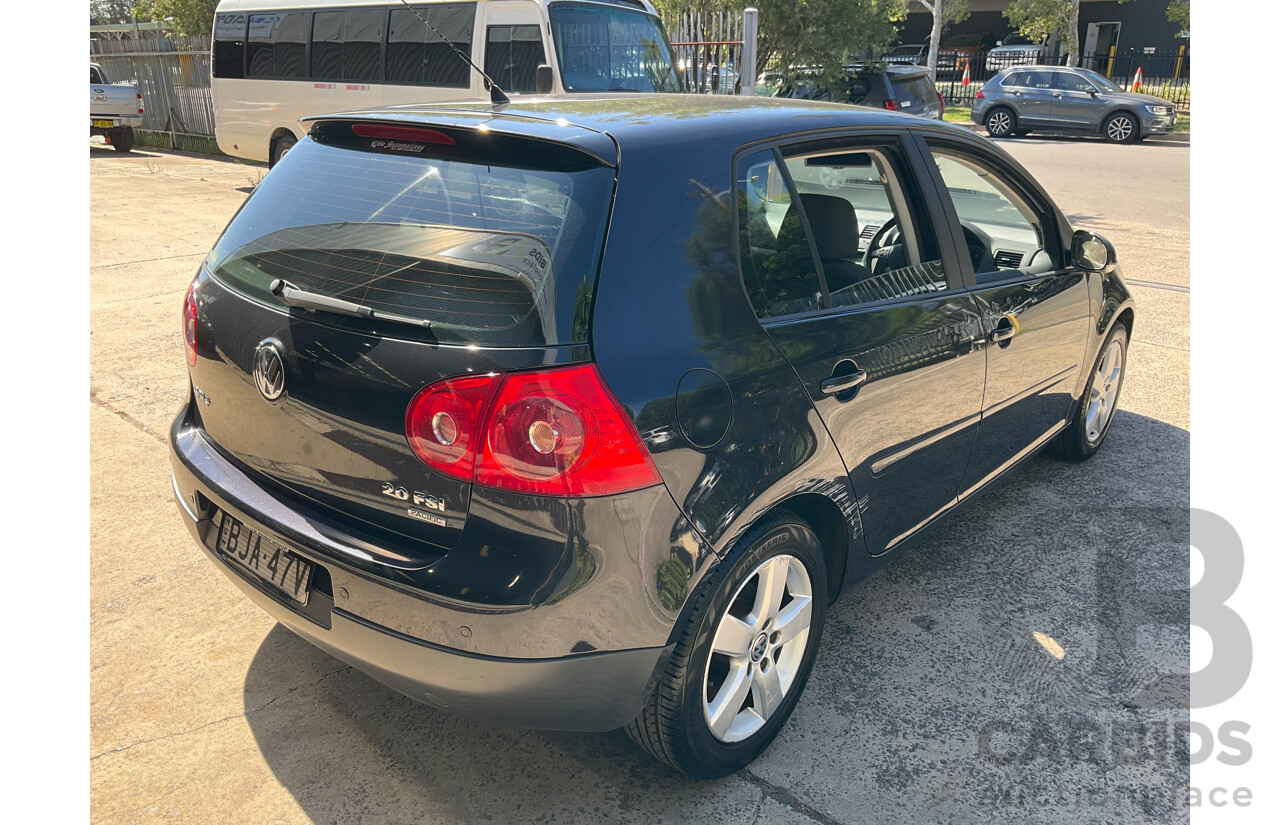 6/2008 Volkswagen Golf 2.0 TDI Pacific 1K MY08 Upgrade 5d Hatchback Deep Black Pearl Turbo Diesel 2.0L