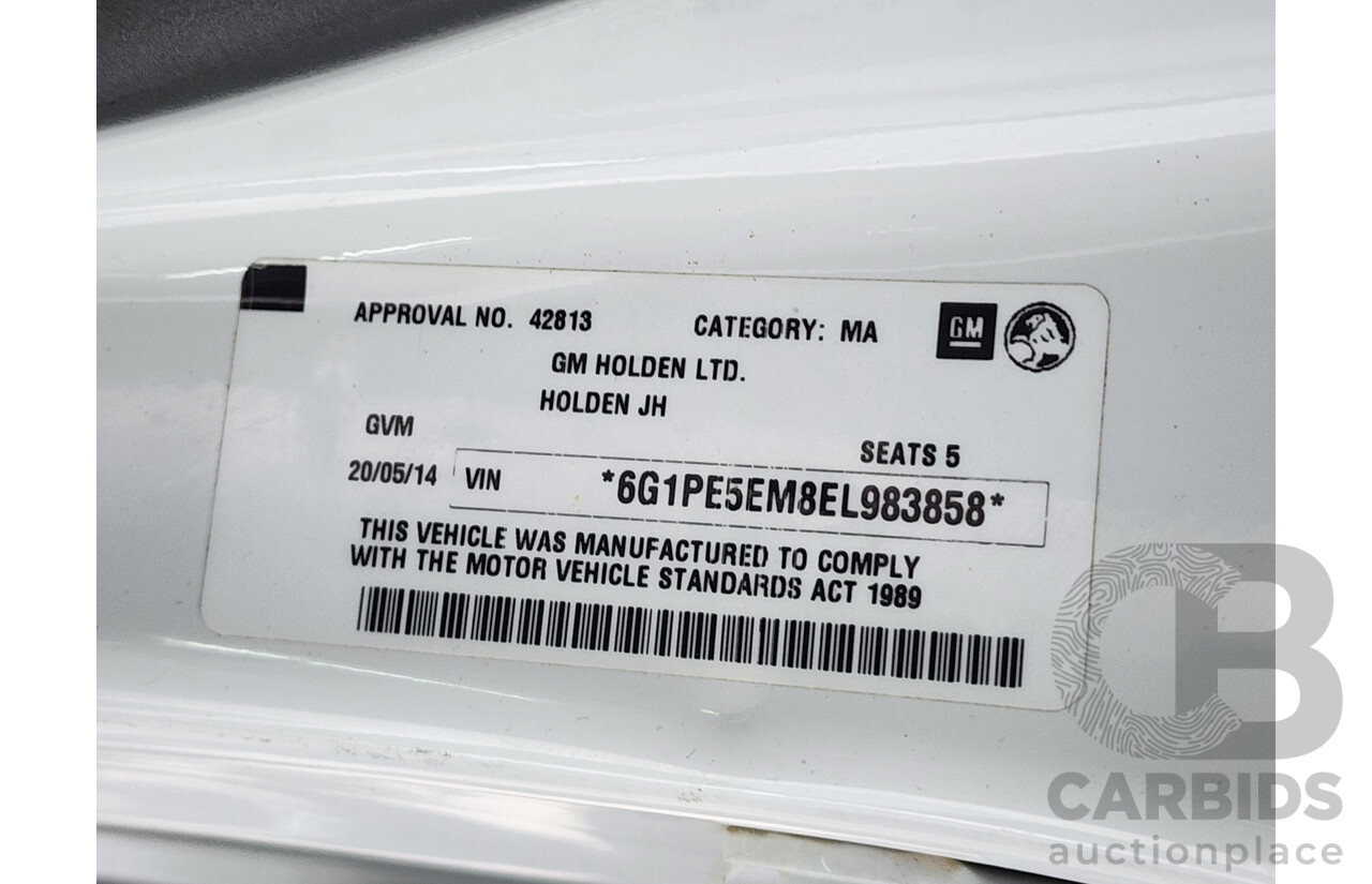 5/2014 Holden Cruze Z-Series JH MY14 4d Sedan White 1.8L
