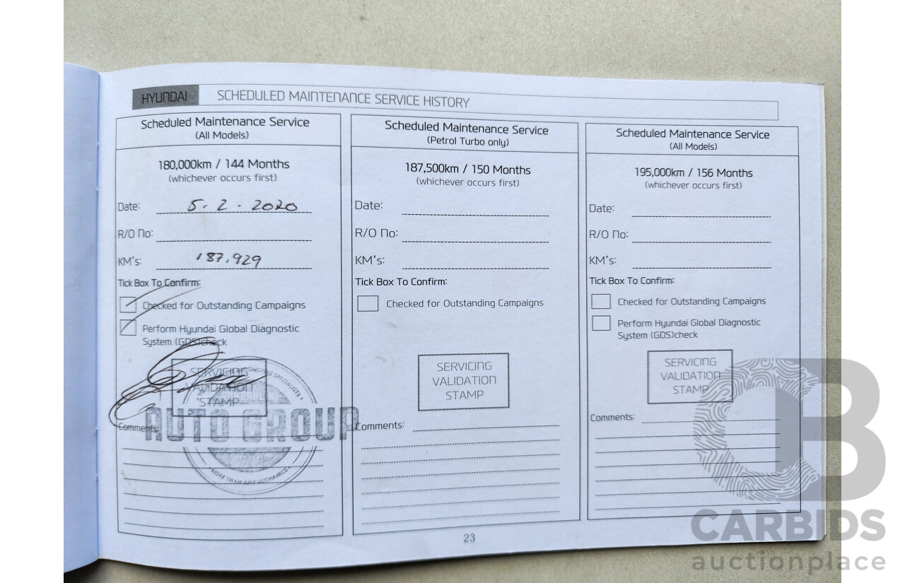 10/2016 Hyundai Santa Fe Active CRDi (4x4) DM SERIES II (DM3) 4d Wagon White 2.2L