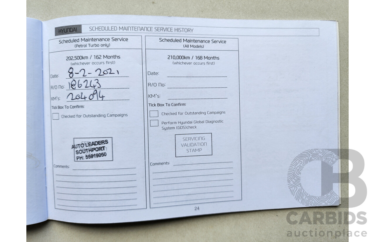 10/2016 Hyundai Santa Fe Active CRDi (4x4) DM SERIES II (DM3) 4d Wagon White 2.2L