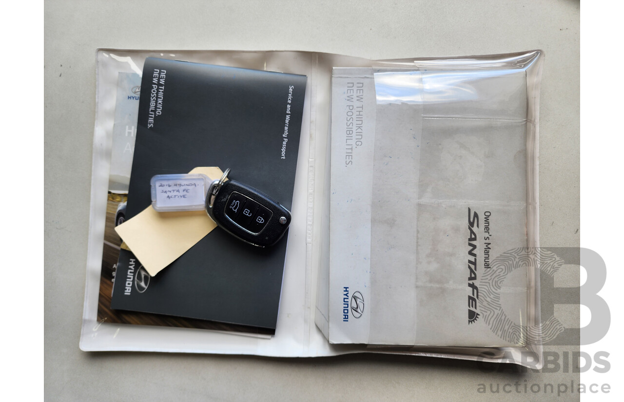 10/2016 Hyundai Santa Fe Active CRDi (4x4) DM SERIES II (DM3) 4d Wagon White 2.2L