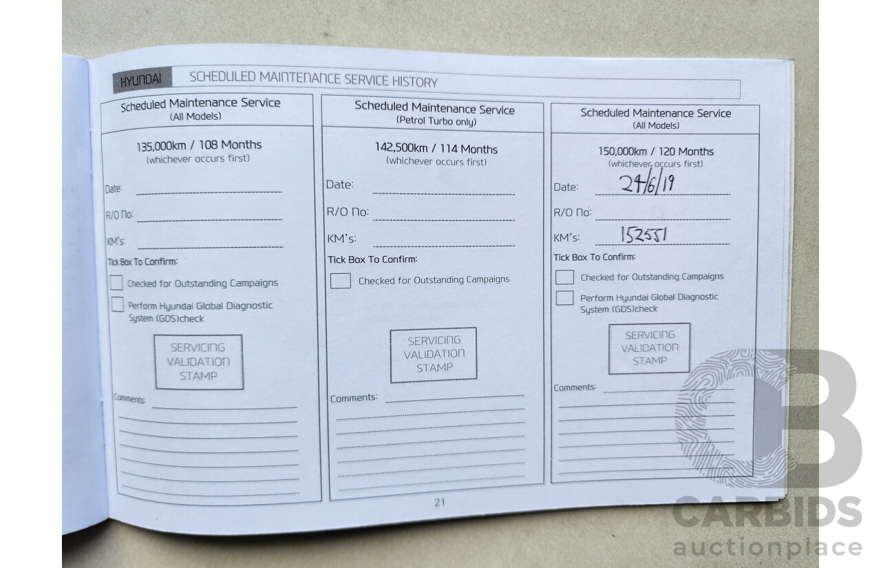 10/2016 Hyundai Santa Fe Active CRDi (4x4) DM SERIES II (DM3) 4d Wagon White 2.2L