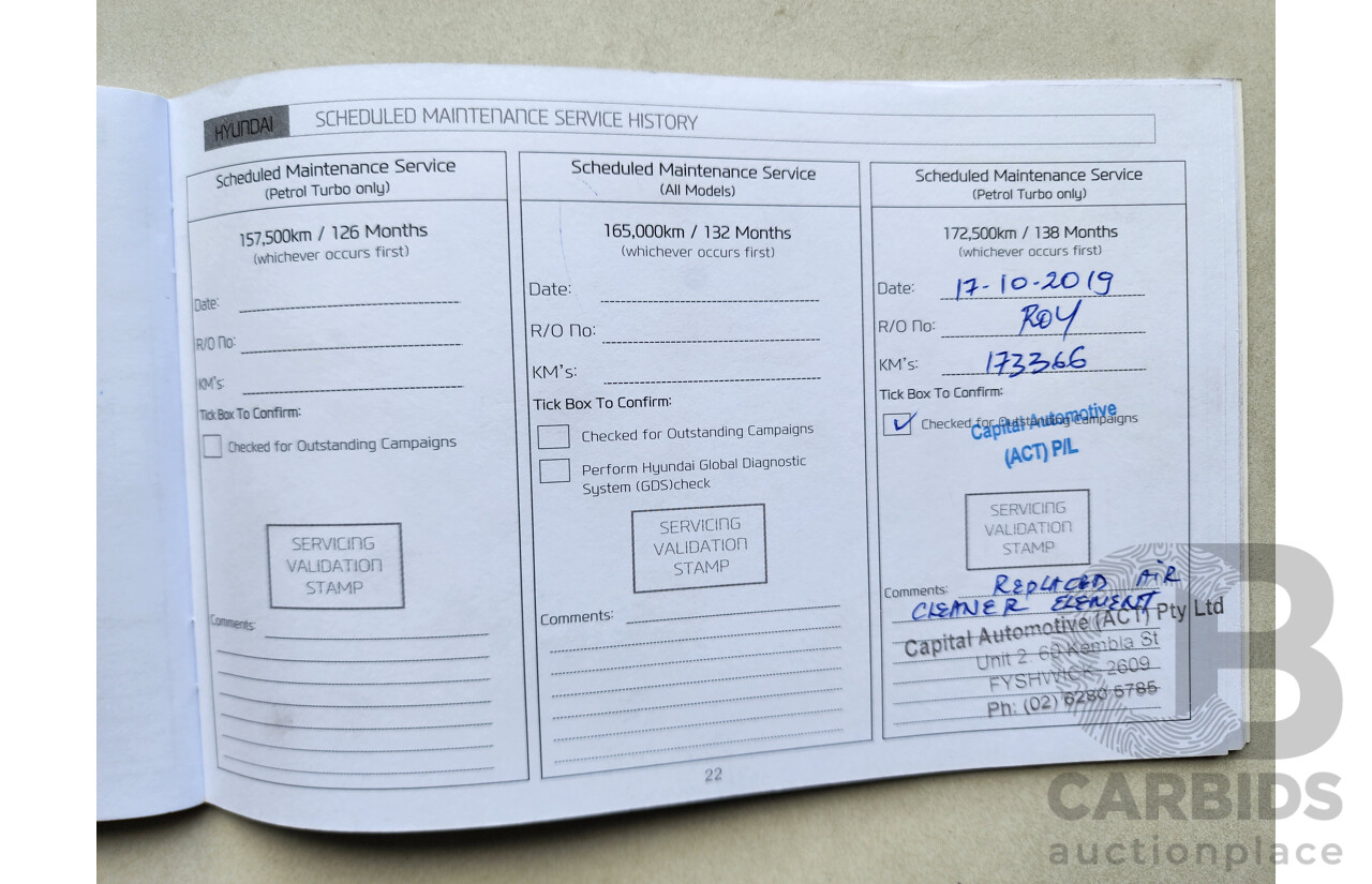 10/2016 Hyundai Santa Fe Active CRDi (4x4) DM SERIES II (DM3) 4d Wagon White 2.2L