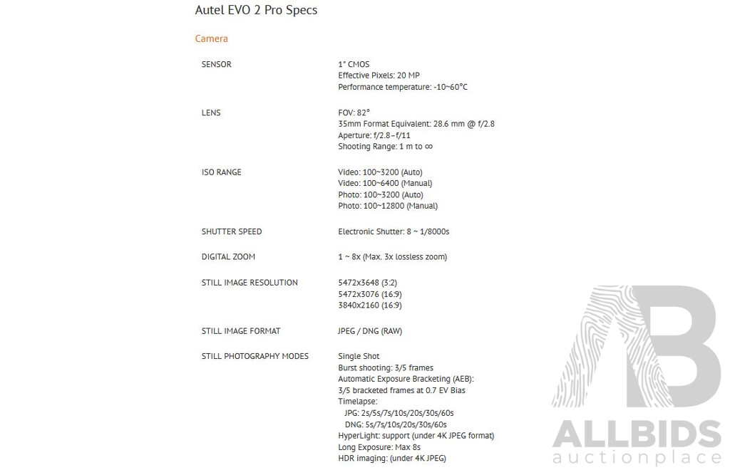 Autel Robotics EVO II Pro V2 Intelligent Live Deck Drone Set with Hard Case