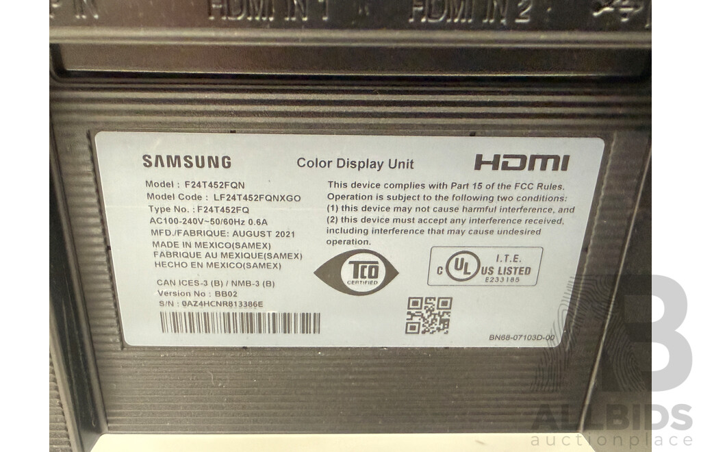 Samsung 24 Inch Flat Panel Monitor