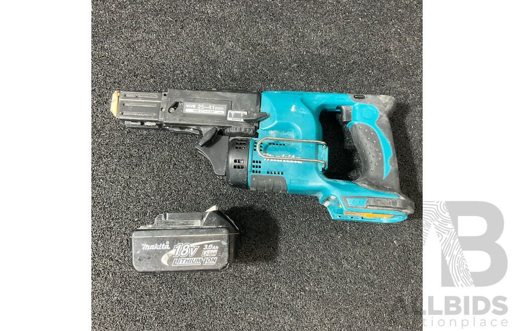 MAKITA 18V Autofeed Screwdriver (DFR450X) with 3.0Ah Battery - Lot of 2