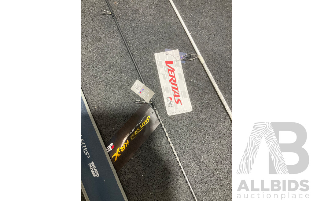 ABU GARCIA Salty Stage KR-X Casting Fishing Rod and Veritas Fishing Rod  - Lot of 2