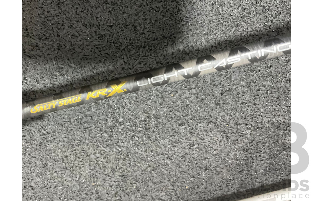 ABU GARCIA Salty Stage KR-X Casting Fishing Rod and Veritas Fishing Rod  - Lot of 2