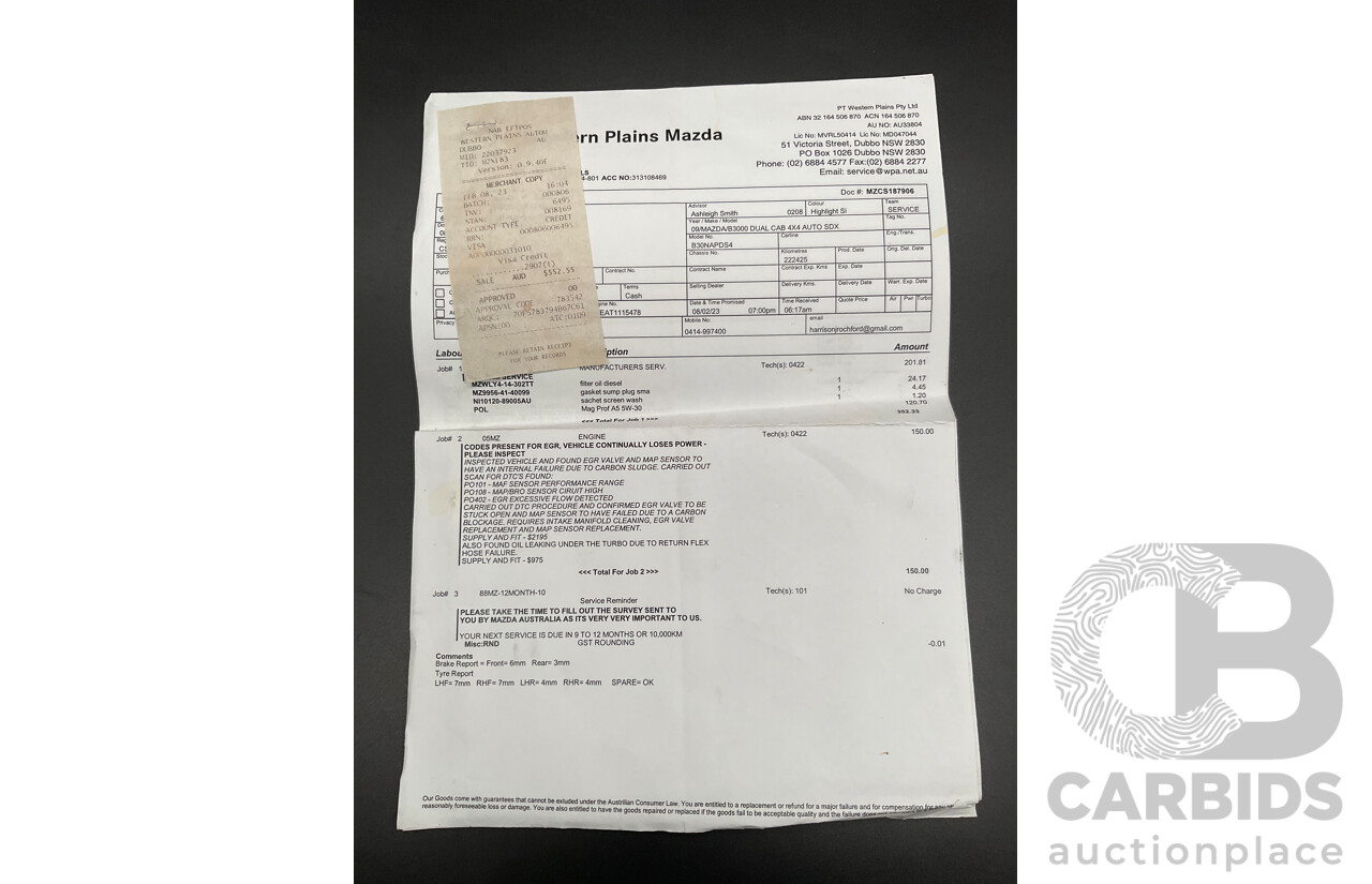 11/2009 Mazda BT50 Boss B3000 SDX (4x4) 09 Upgrade Dual Cab P/Up Gloaming Silver Metallic Turbo Diesel 3.0L