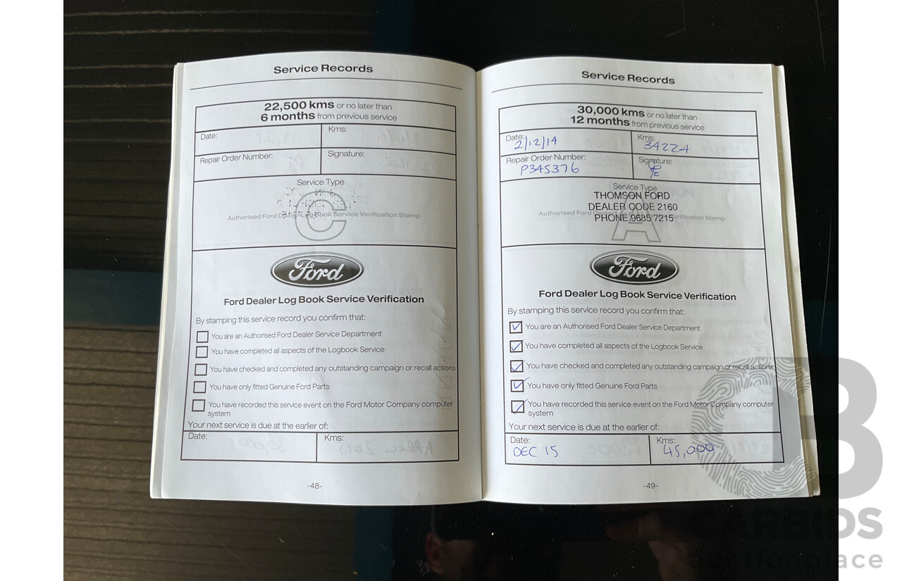 7/2013 Ford Territory Titanium (4x4) SZ 4d Wagon Petroleum Metallic Turbo Diesel 2.7L - 7 Seater