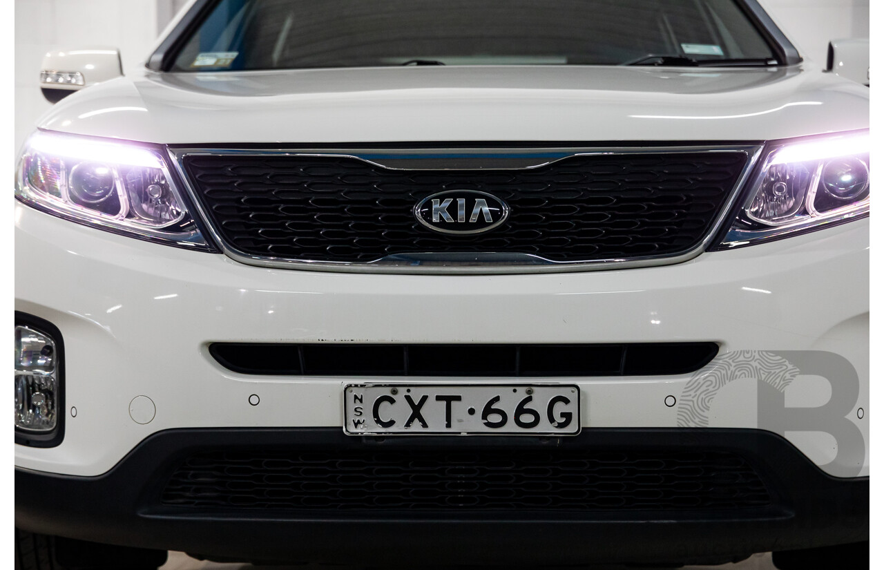 11/2014 Kia Sorento Si (4x2) XM MY14 4d Wagon Clear White V6 3.5L - 7 Seater