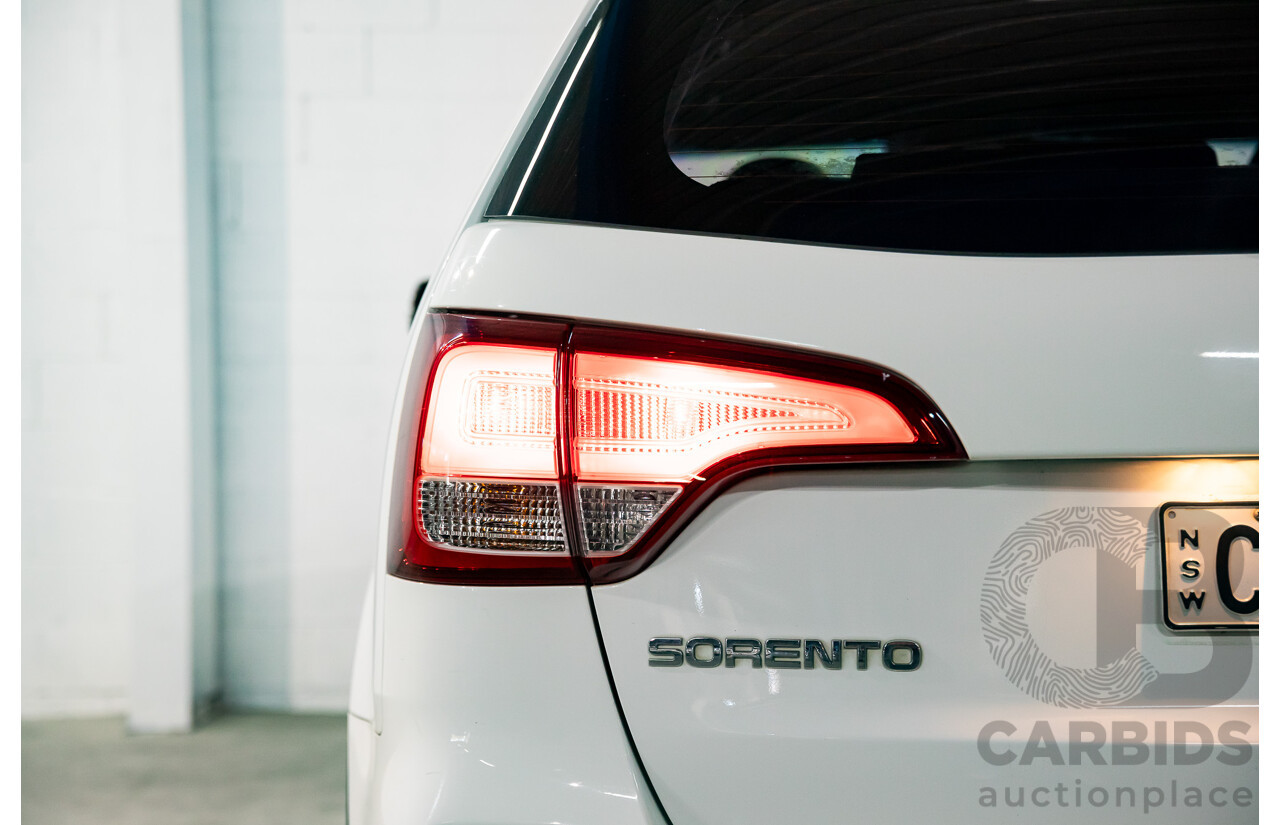 11/2014 Kia Sorento Si (4x2) XM MY14 4d Wagon Clear White V6 3.5L - 7 Seater