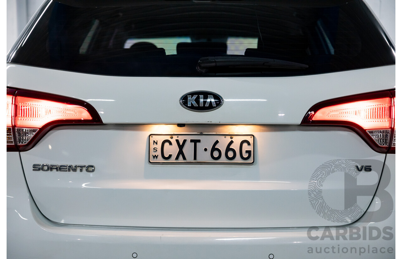 11/2014 Kia Sorento Si (4x2) XM MY14 4d Wagon Clear White V6 3.5L - 7 Seater