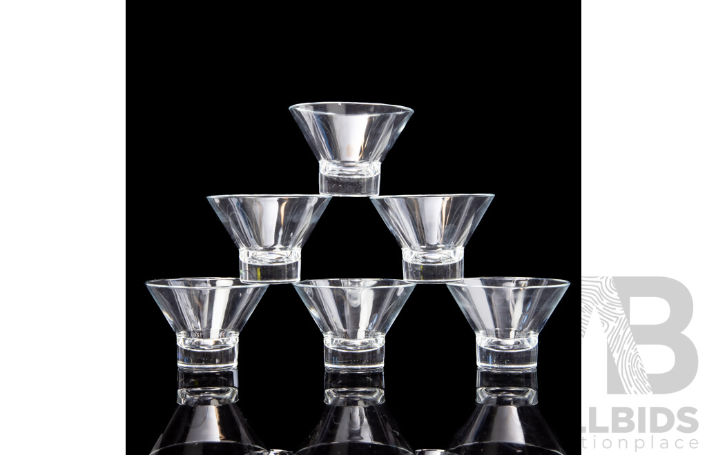 Set of Six Italian Art Glass Dessert Bowls