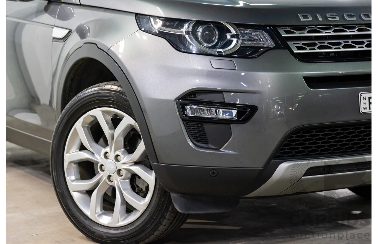 05/2017 Land Rover Discovery Sport TD4 180 HSE (AWD) LC MY17 4d Wagon Corris Grey Metallic/ Santorini Black Roof Turbo Diesel 2.0L - 7 Seater