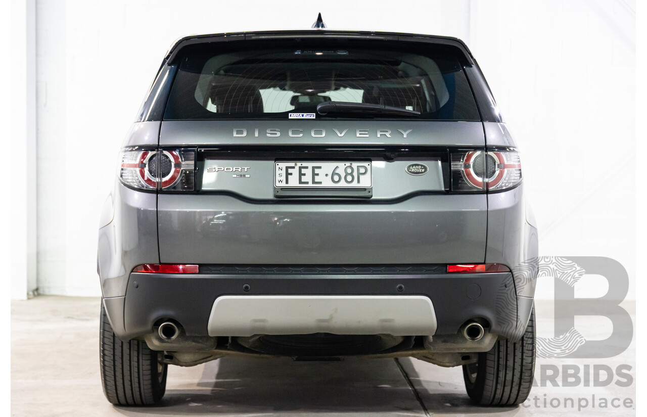05/2017 Land Rover Discovery Sport TD4 180 HSE (AWD) LC MY17 4d Wagon Corris Grey Metallic/ Santorini Black Roof Turbo Diesel 2.0L - 7 Seater