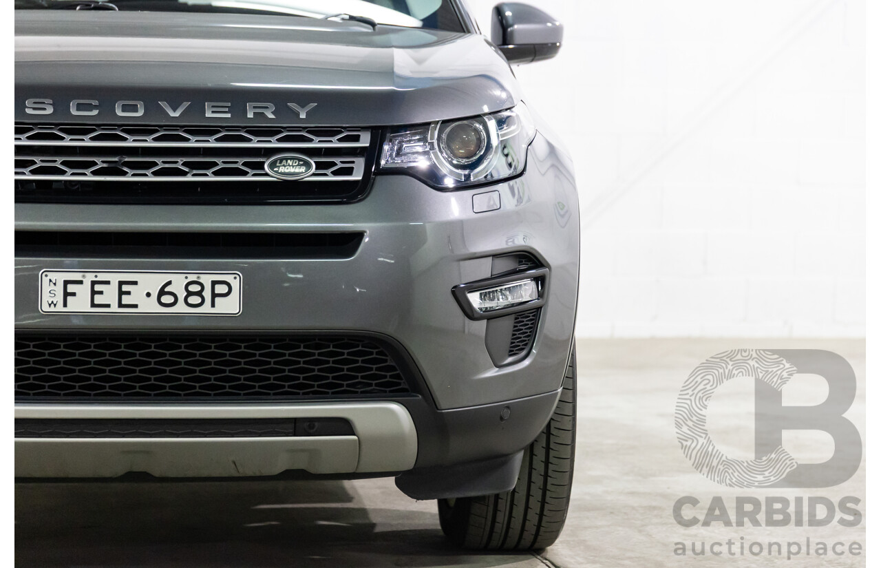 05/2017 Land Rover Discovery Sport TD4 180 HSE (AWD) LC MY17 4d Wagon Corris Grey Metallic/ Santorini Black Roof Turbo Diesel 2.0L - 7 Seater