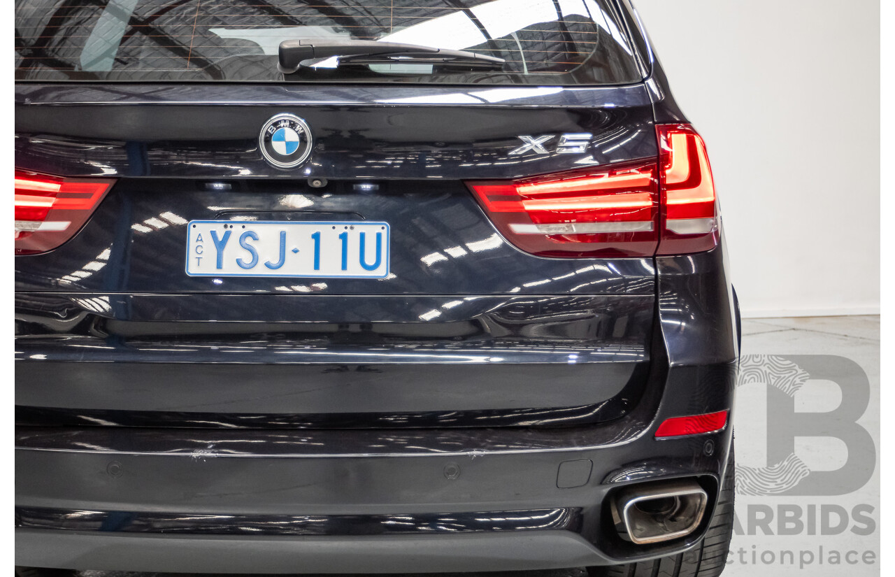 4/2016 BMW X5 xDrive30d (AWD) F15 MY16 4D Wagon Carbonschwarz Black Metallic Turbo Diesel 3.0L