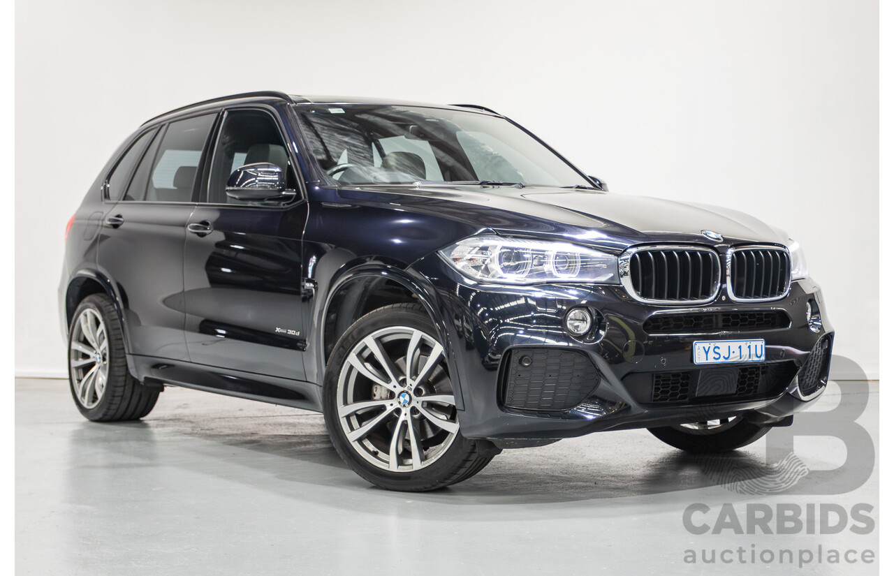 4/2016 BMW X5 xDrive30d (AWD) F15 MY16 4D Wagon Carbonschwarz Black Metallic Turbo Diesel 3.0L