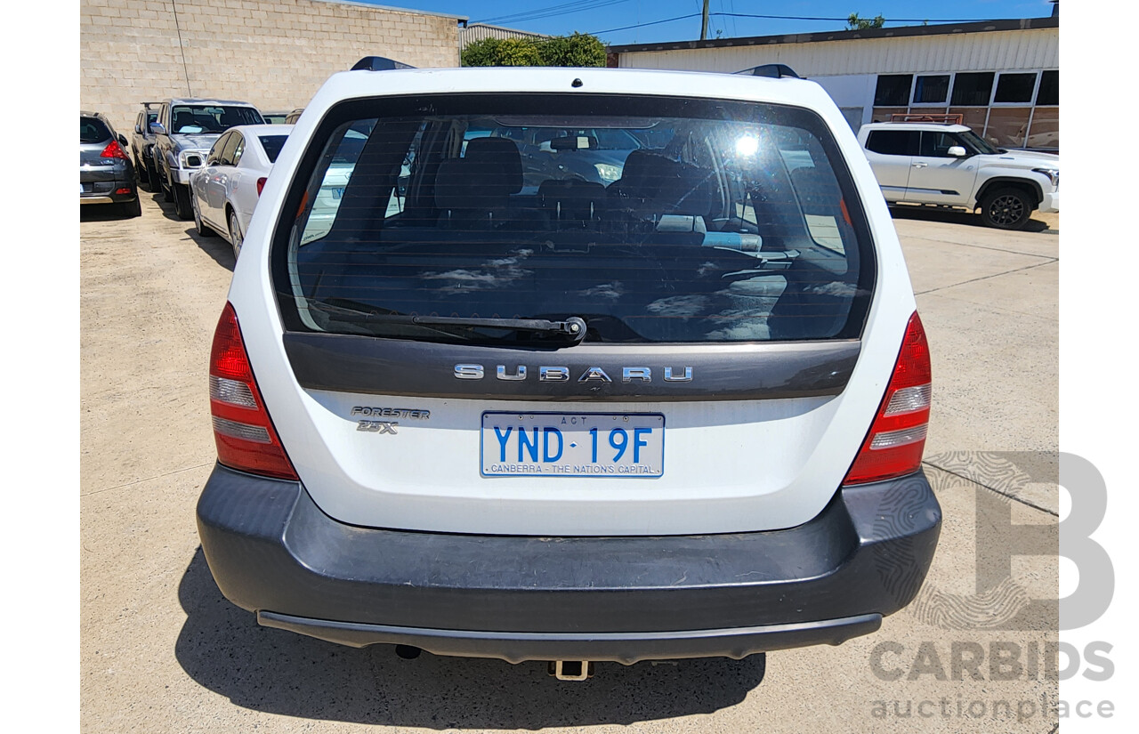 6/2005 Subaru Forester X MY05 4d Wagon White 2.5L