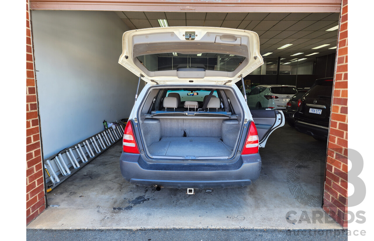 6/2005 Subaru Forester X MY05 4d Wagon White 2.5L