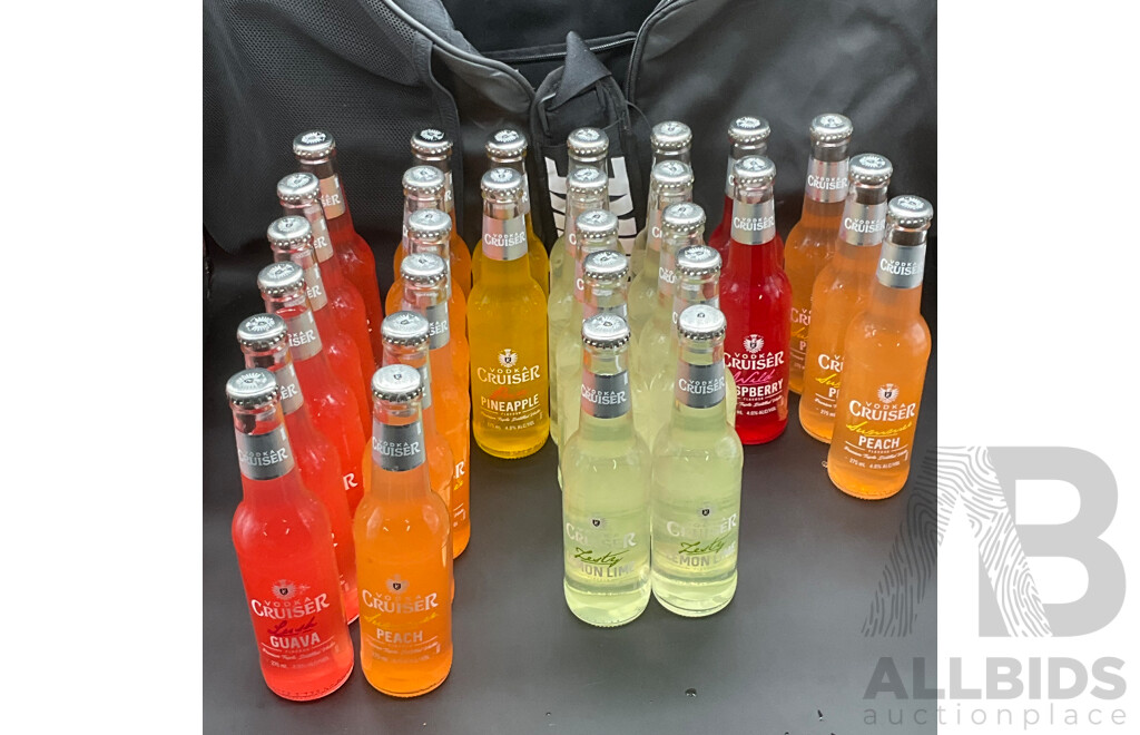Vodka Cruiser Premix Spirits and NIKE Duffel Bag - Lot of 30
