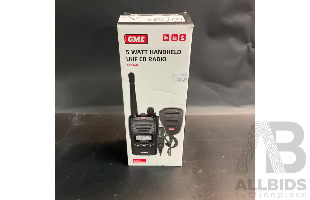 GME 5 Watt Handheld UHF CB Radio TX6160 - ORP $329.00