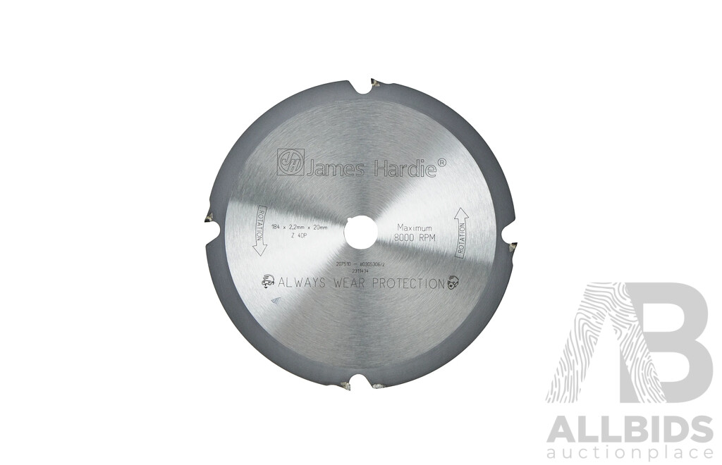Lot of 10 - James Hardie Saw Blade 185mm Diameter - Brand New